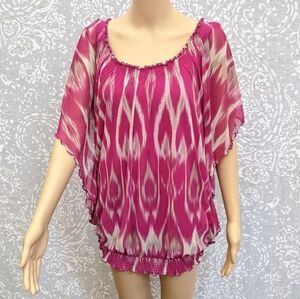 🌼3/$28🌼Flowy Romantic Peasant Boho Blouse Ikat